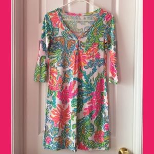 Lilly Pulitzer Palmetto V-Neck T-Shirt Dress, XS